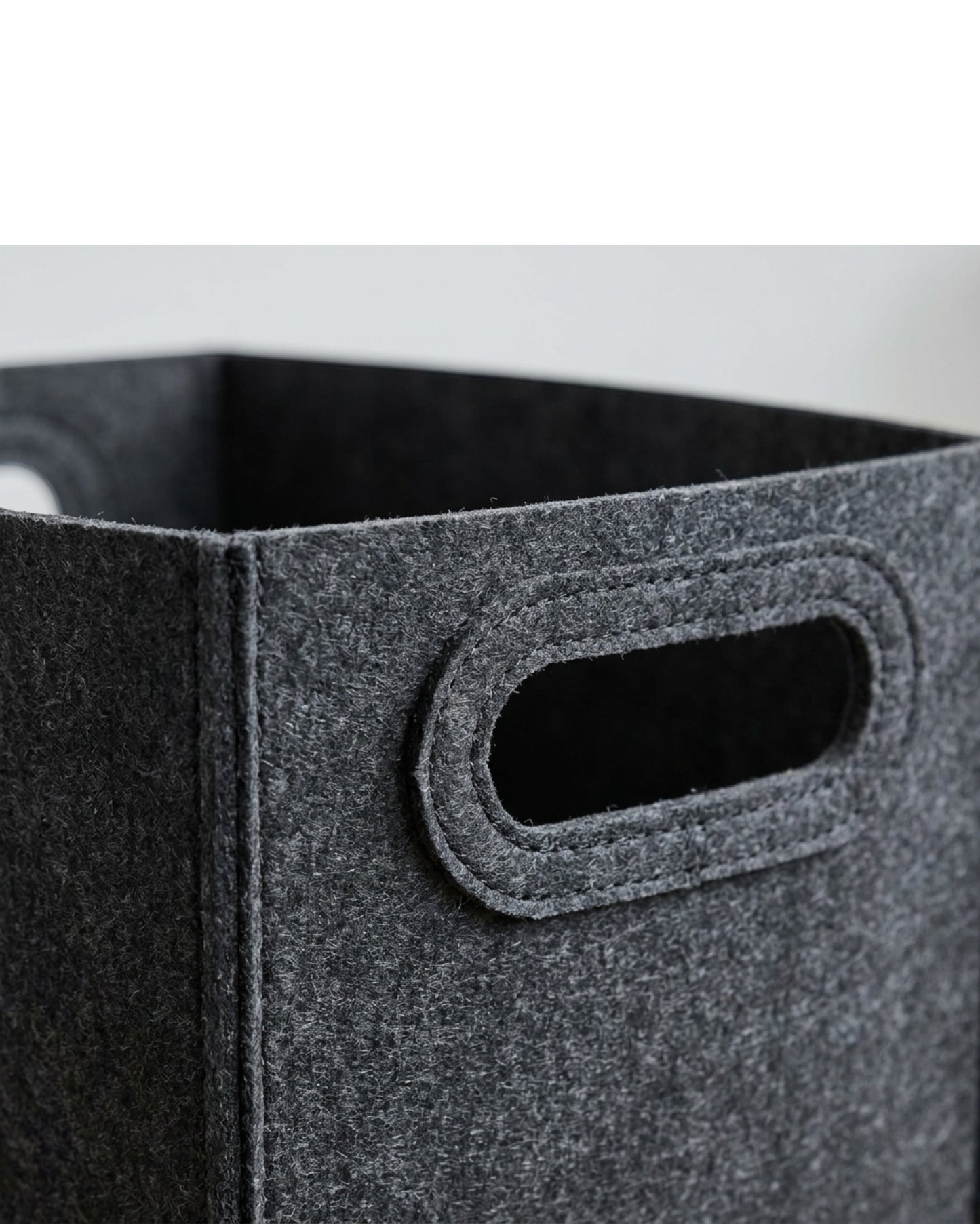 Vvna Felt Foldable Storage Basket 35 cm Charcoal - Detail view