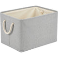 Vvna Cotton-Linen Foldable Storage Basket 40 cm Gray - Product view